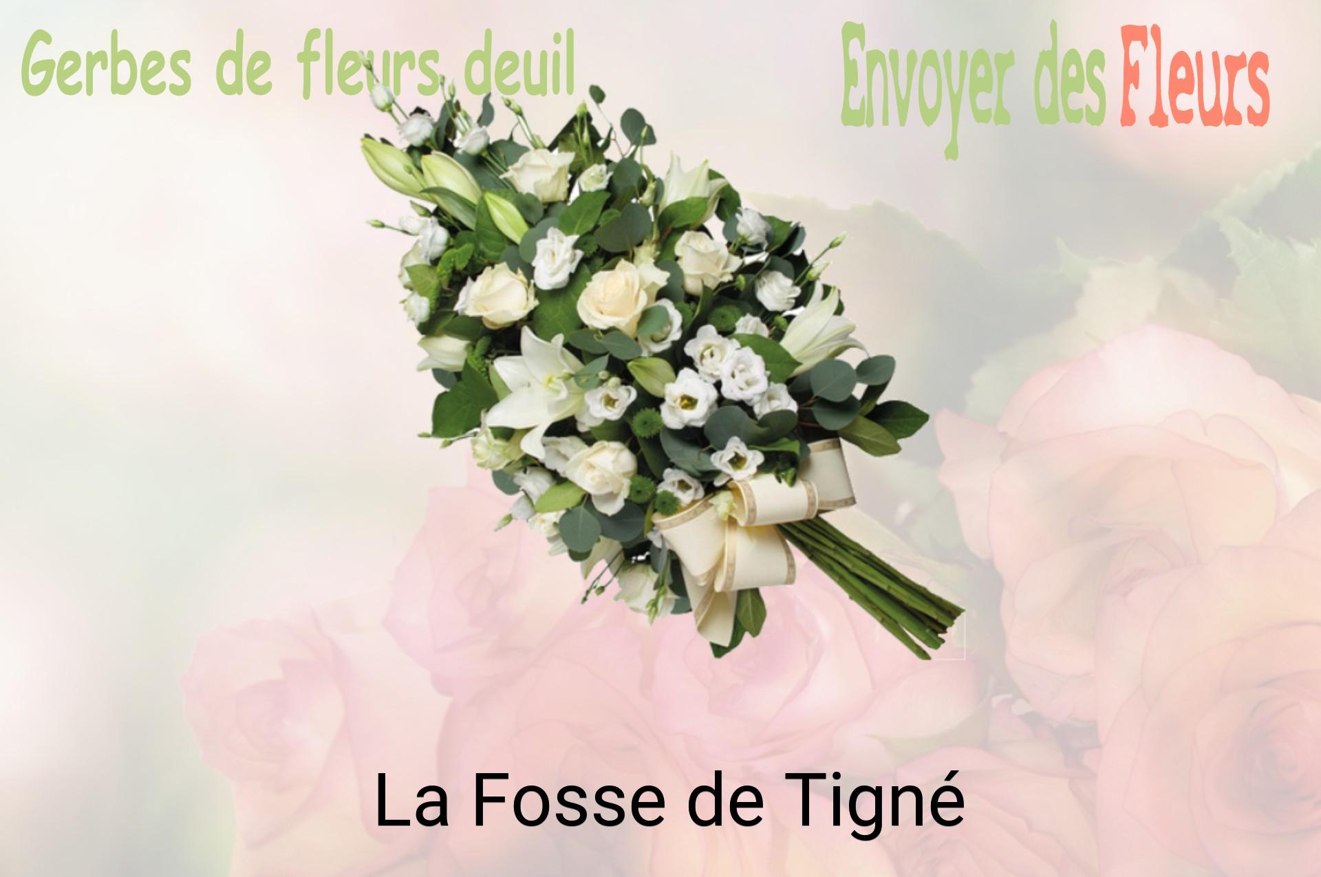 Gerbe de fleurs de deuil livrée à La Fosse-de-Tigné